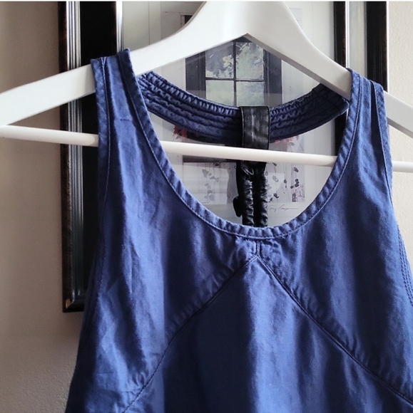 NWOT G-Star Raw Denim A-Line Chambray Nautical Halter Top - Picture 2 of 12